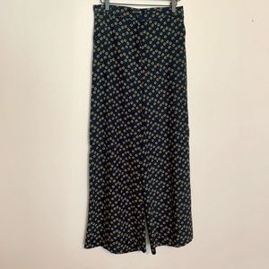 Floral wide leg trousers